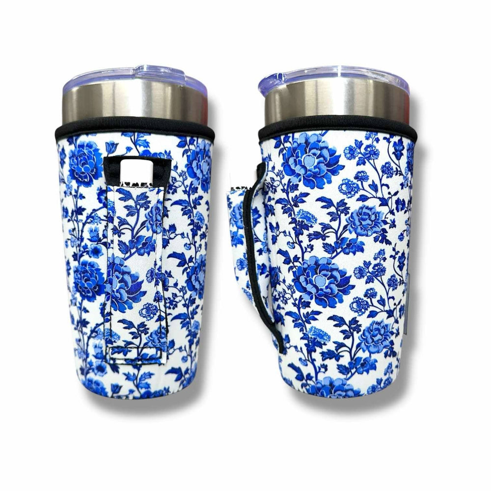 Porcelain Bloom 20oz Large Coffee / Tea / Tumbler Handler™