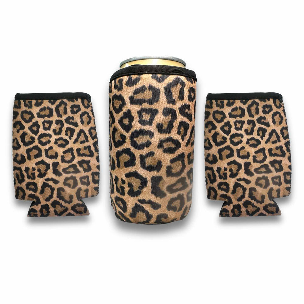 3-Pack 12oz Regular Can Sleeve Leopard