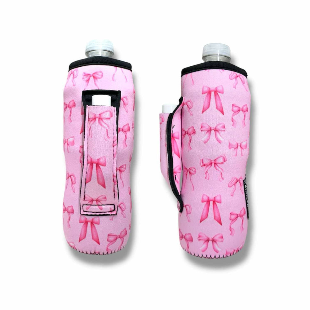 Pink Bow 16 - 24oz Soda & Water Bottle / Tallboy Can Handler™ - Drink Handlers