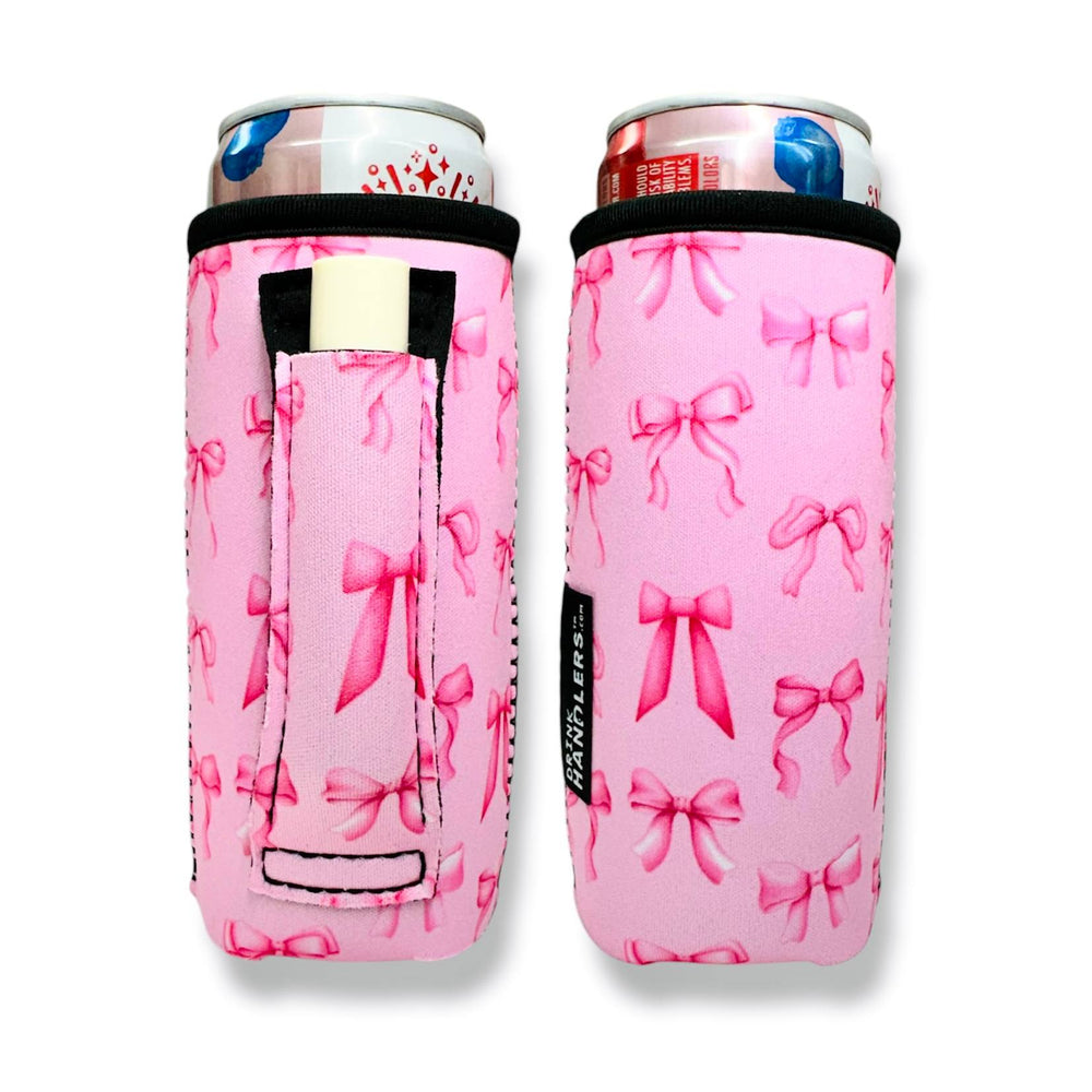 Pink Bows 12 - 16oz Slim Can Handler™ - Drink Handlers