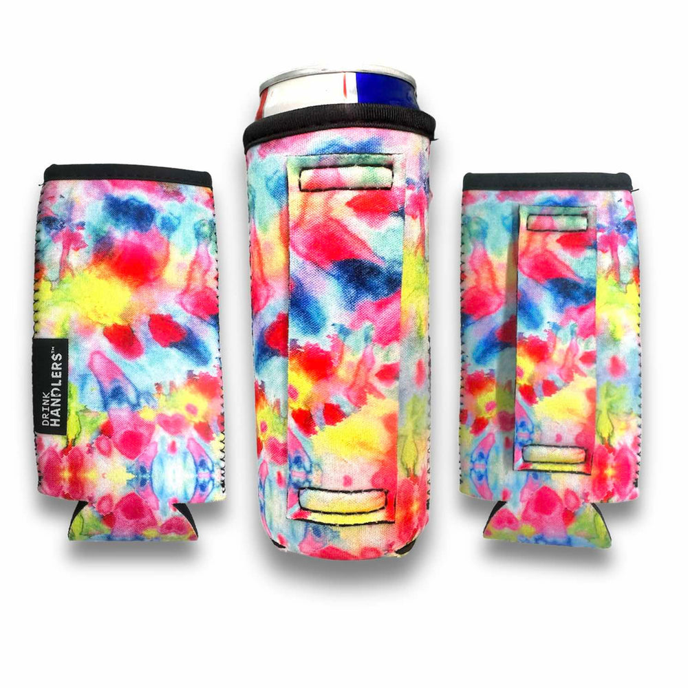 3-Pack No-Pocket 12oz Slim Can Handler™ Tie Dye