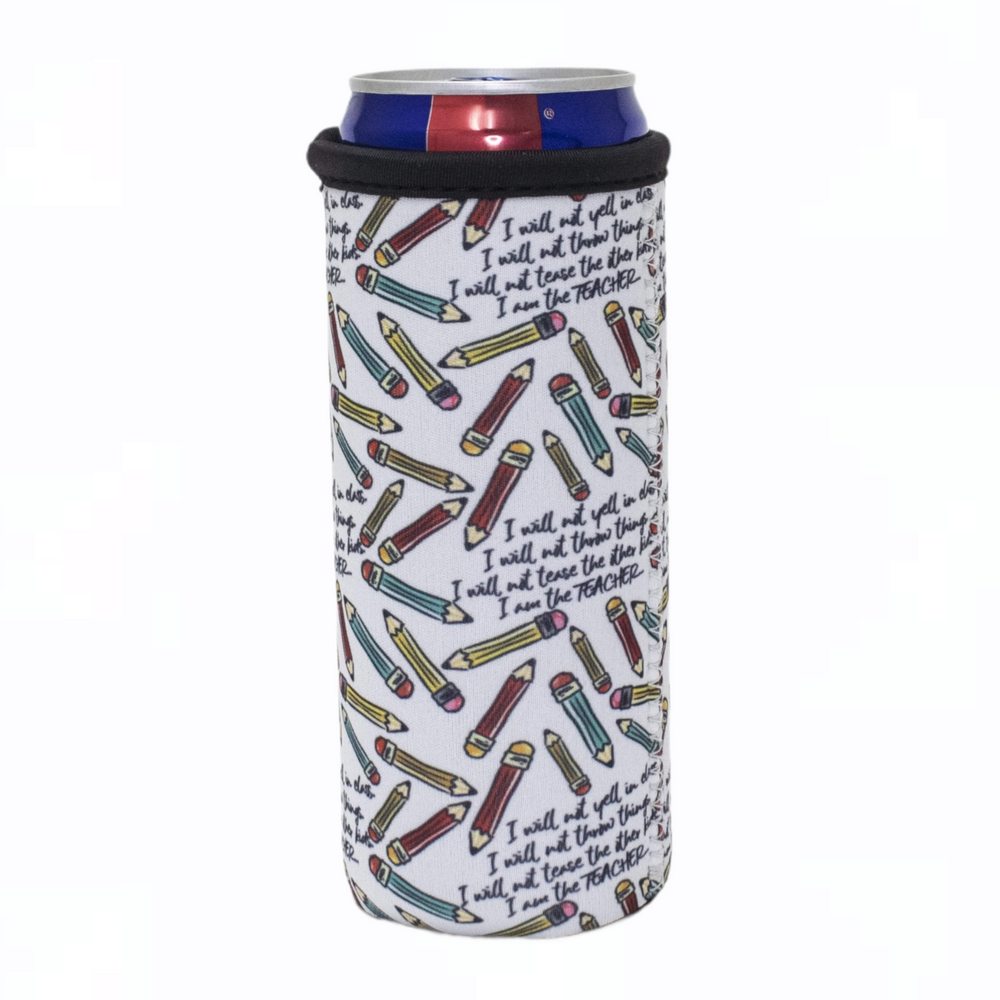I Am the Teacher 12oz Slim Can Cooler