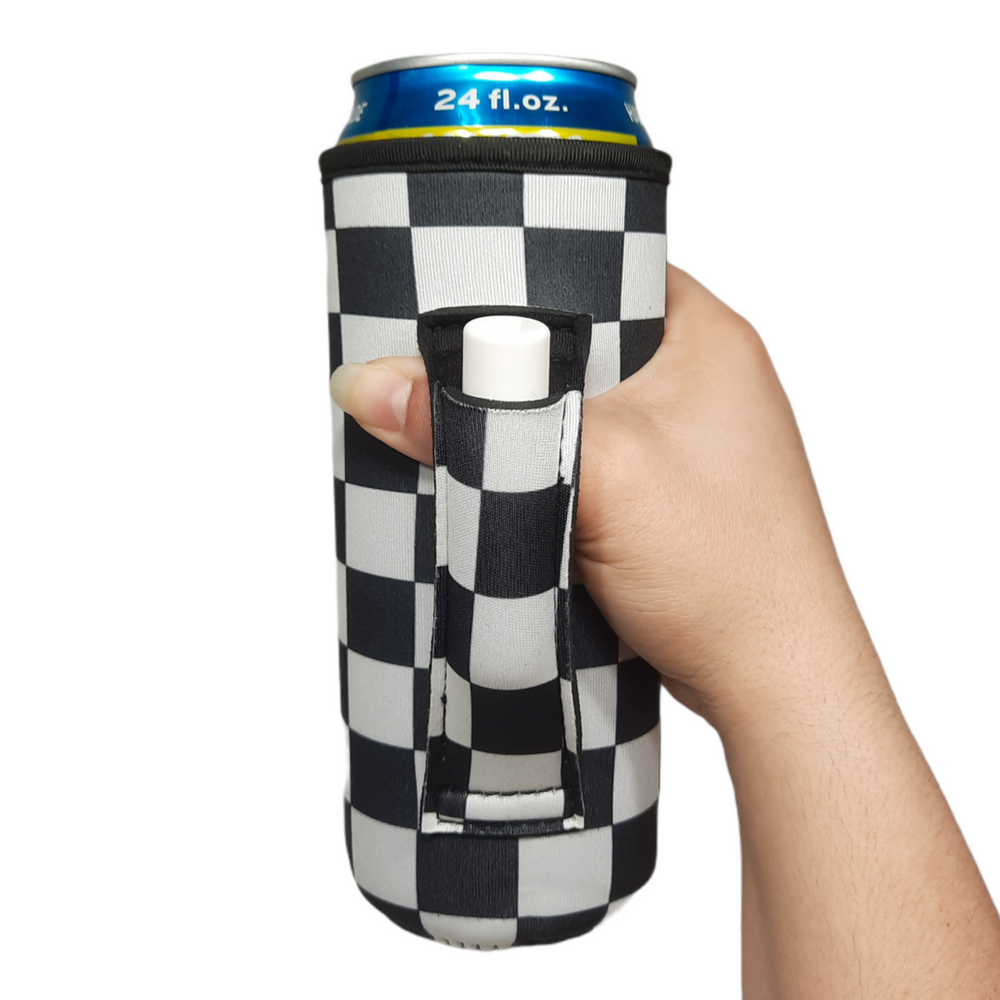 Checkerboard 16-24oz Soda & Water Bottle / Tallboy Can Handler™