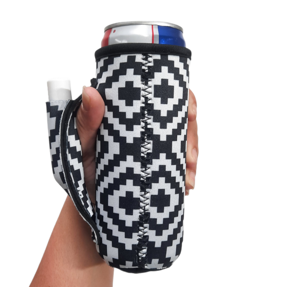 Black & White Aztec 12oz Slim Can Handler™ - Limited Edition*