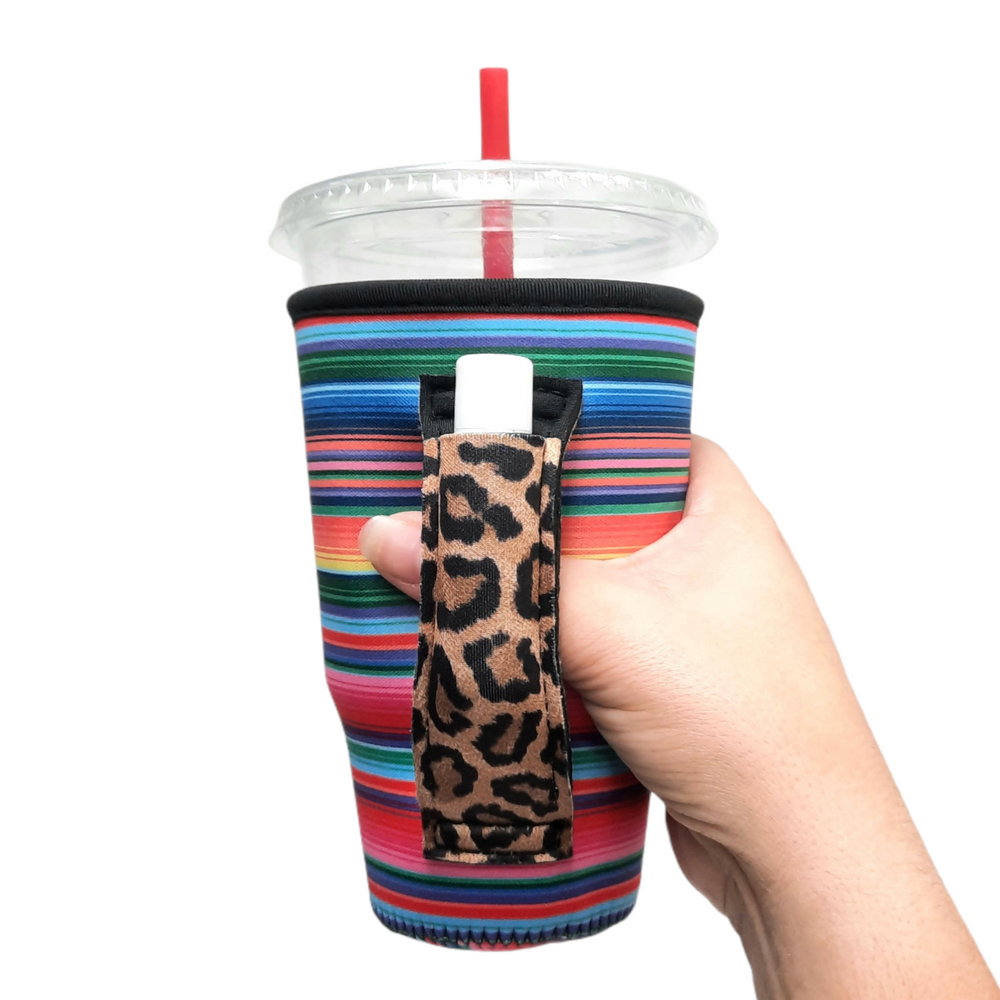 Pink Serape w/ Leopard 20oz Large Coffee / Tea / Tumbler Handler™