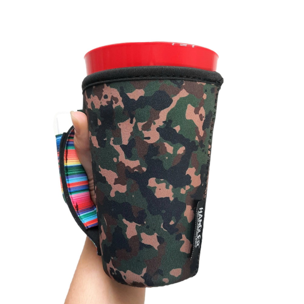 Camo w/ Serape 16oz PINT Glass / Medium Fountain Drinks and Tumbler Handlers™