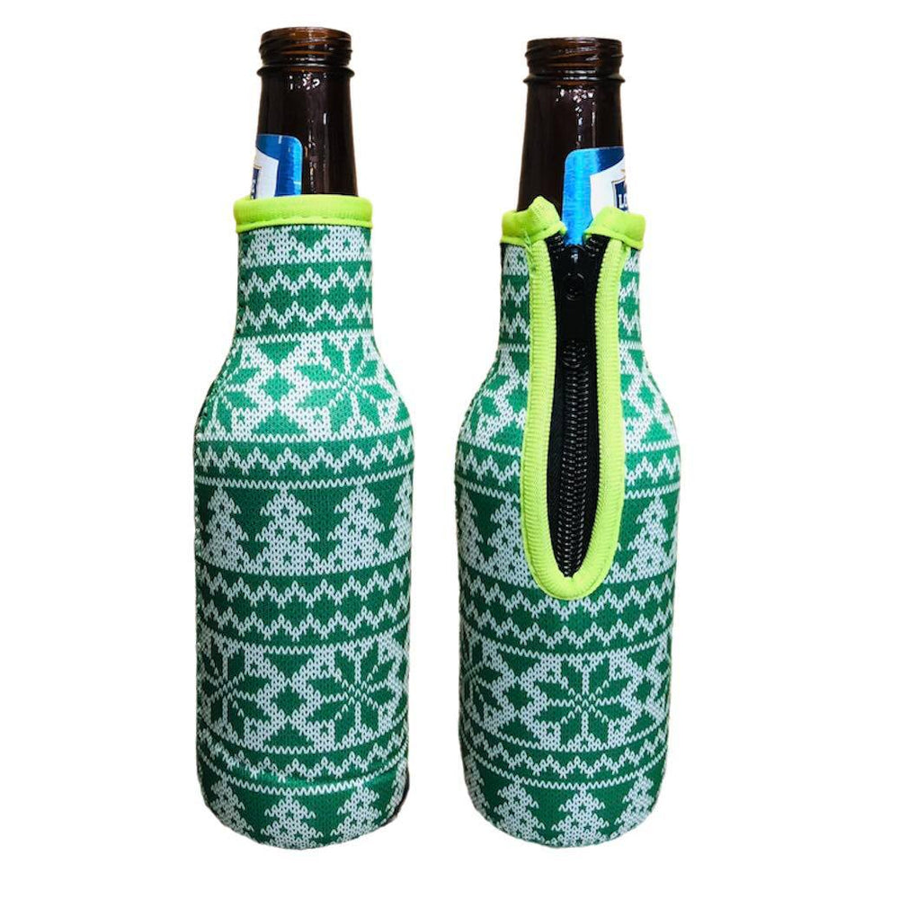 GREEN CHRISTMAS TREE SWEATER `12OZ BOTTLENECK SLEEVE