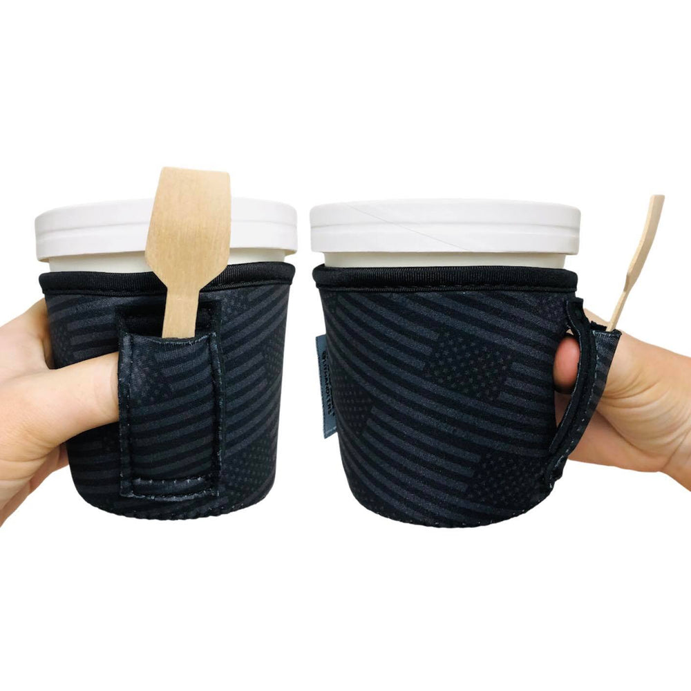 Black Out USA Flag Pint Size Ice Cream Handler™