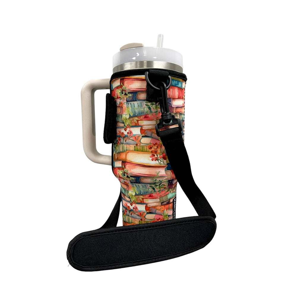 Books 40oz Tumbler With Handle Sleeve