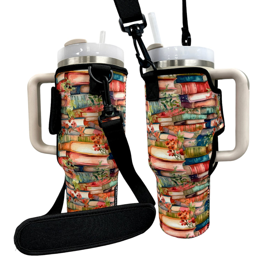 Books 40oz Tumbler With Handle Sleeve