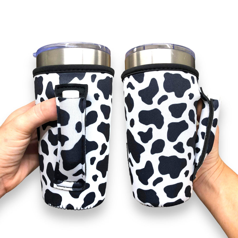Black and White Cow Print 20oz Large Coffee / Tea / Tumbler Handler™
