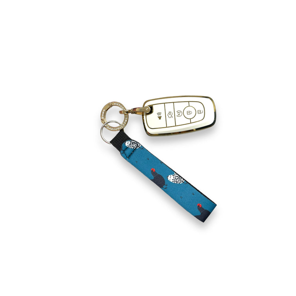 Chickens Wristlet Keychain