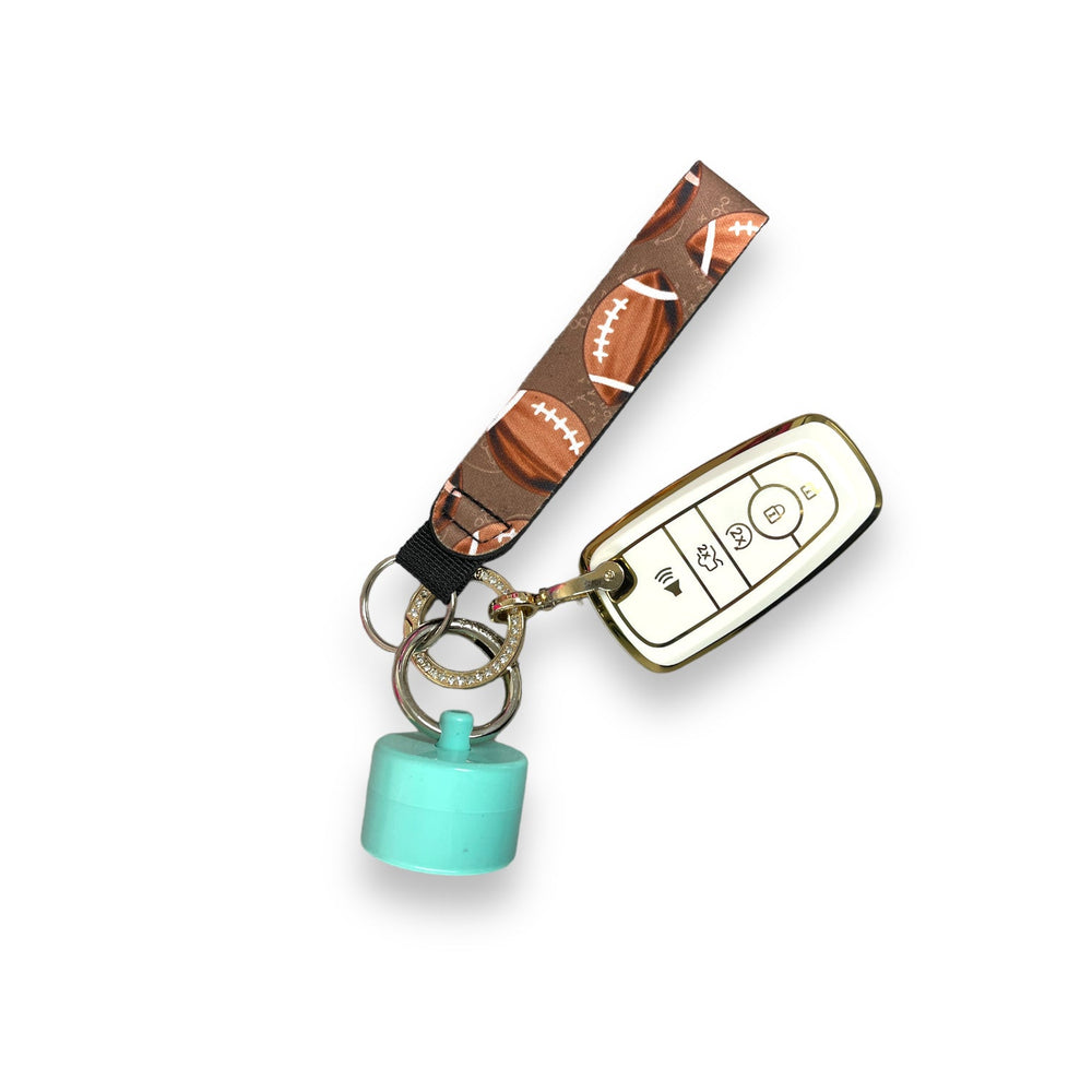 Footballs Wristlet Keychain