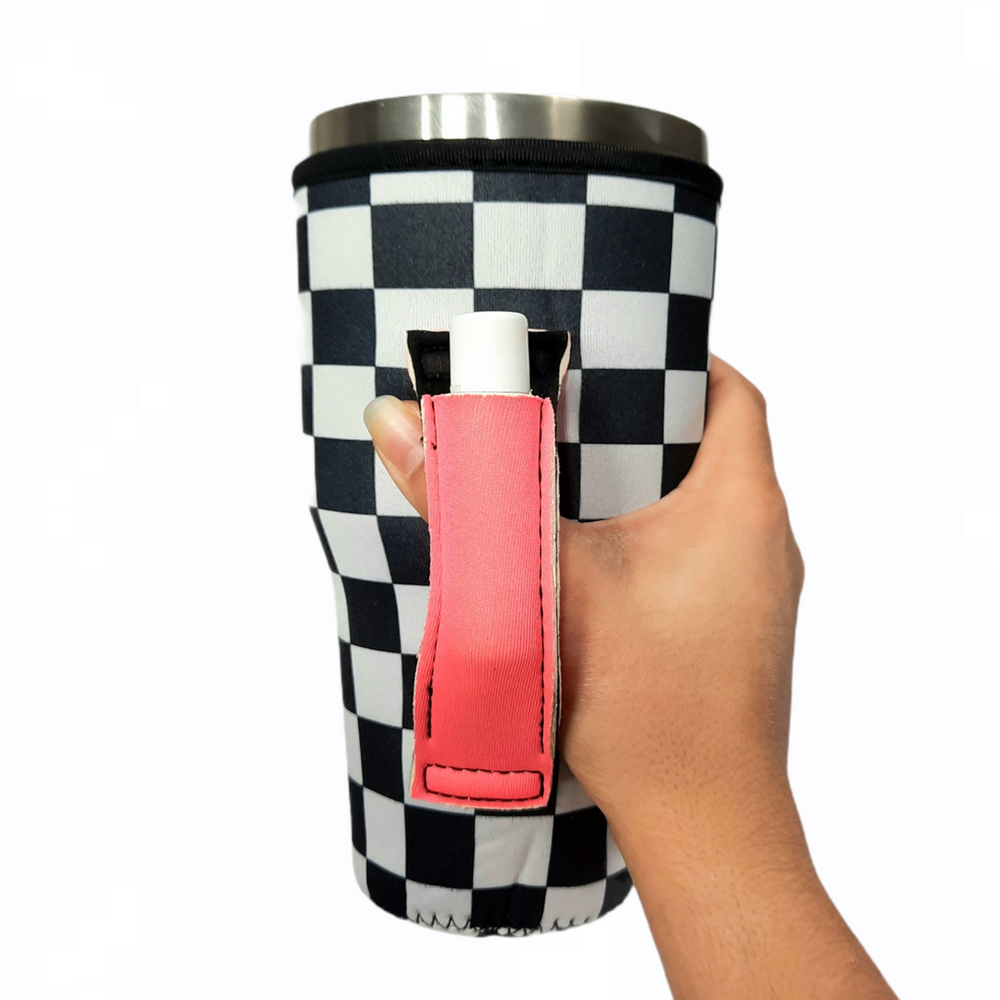 Checkerboard w/ Neon Pink 30-40oz Tumbler Handler™