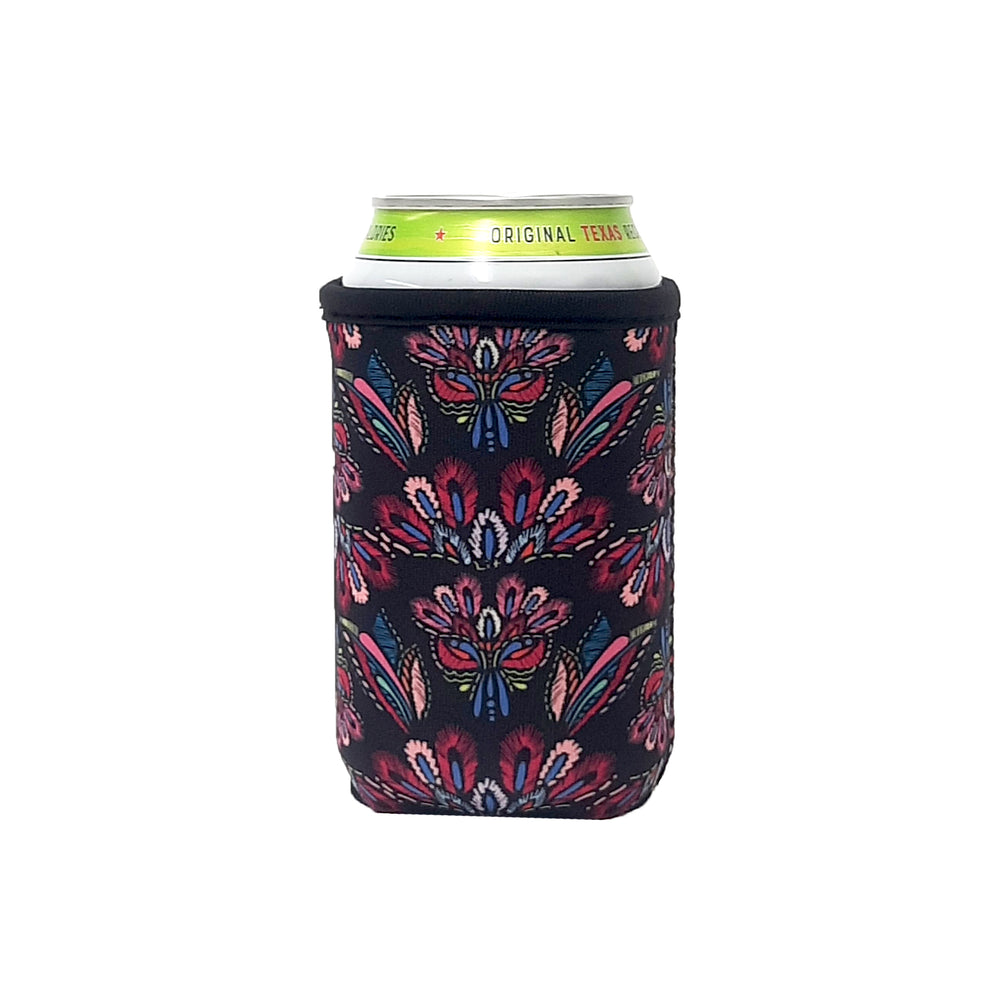 Pink Embroidery 12oz Stubby Can Cooler
