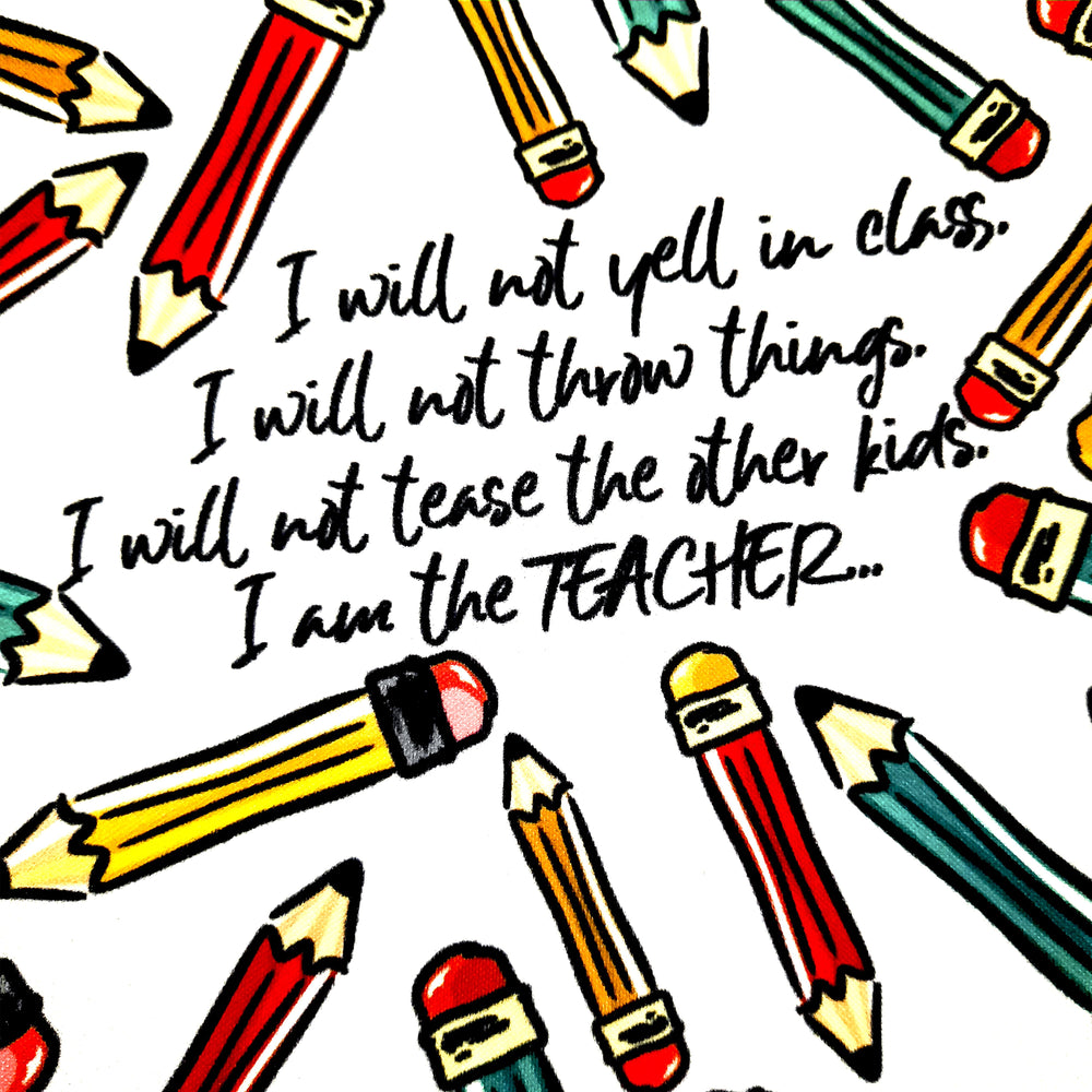 I Am the Teacher 12oz Slim Can Cooler