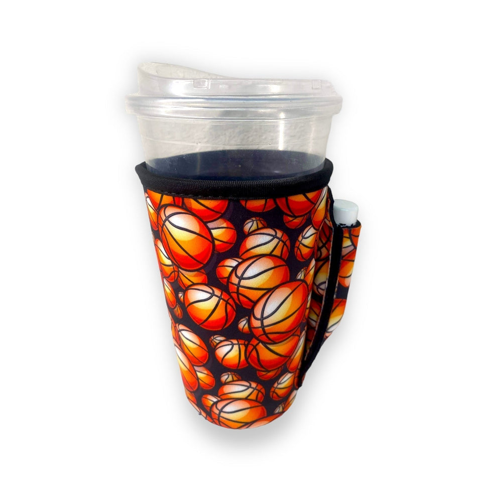 Basketball 16oz PINT Glass / Medium Fountain Drinks and Hot Coffee Handlers™ - Drink Handlers