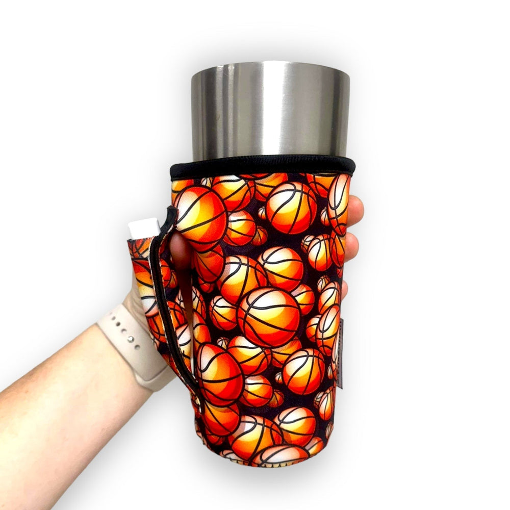 Basketball 20oz Large Coffee / Tea / Tumbler Handler™ - Drink Handlers