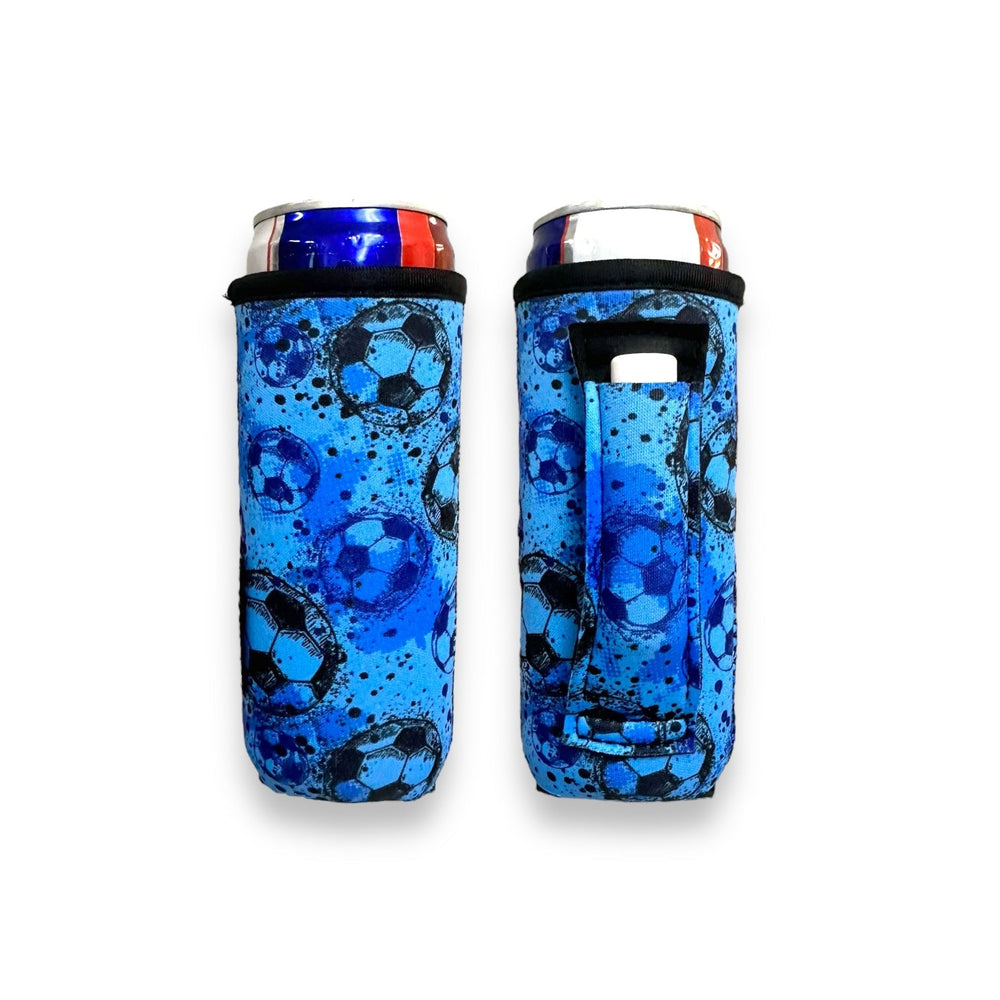 Blue Soccer 12oz Slim Can Handler™ - Drink Handlers