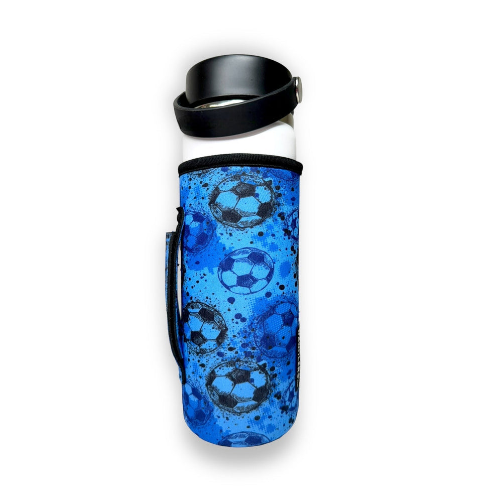 Blue Soccer 16-24oz Soda & Water Bottle / Tallboy Can Handler™ - Drink Handlers