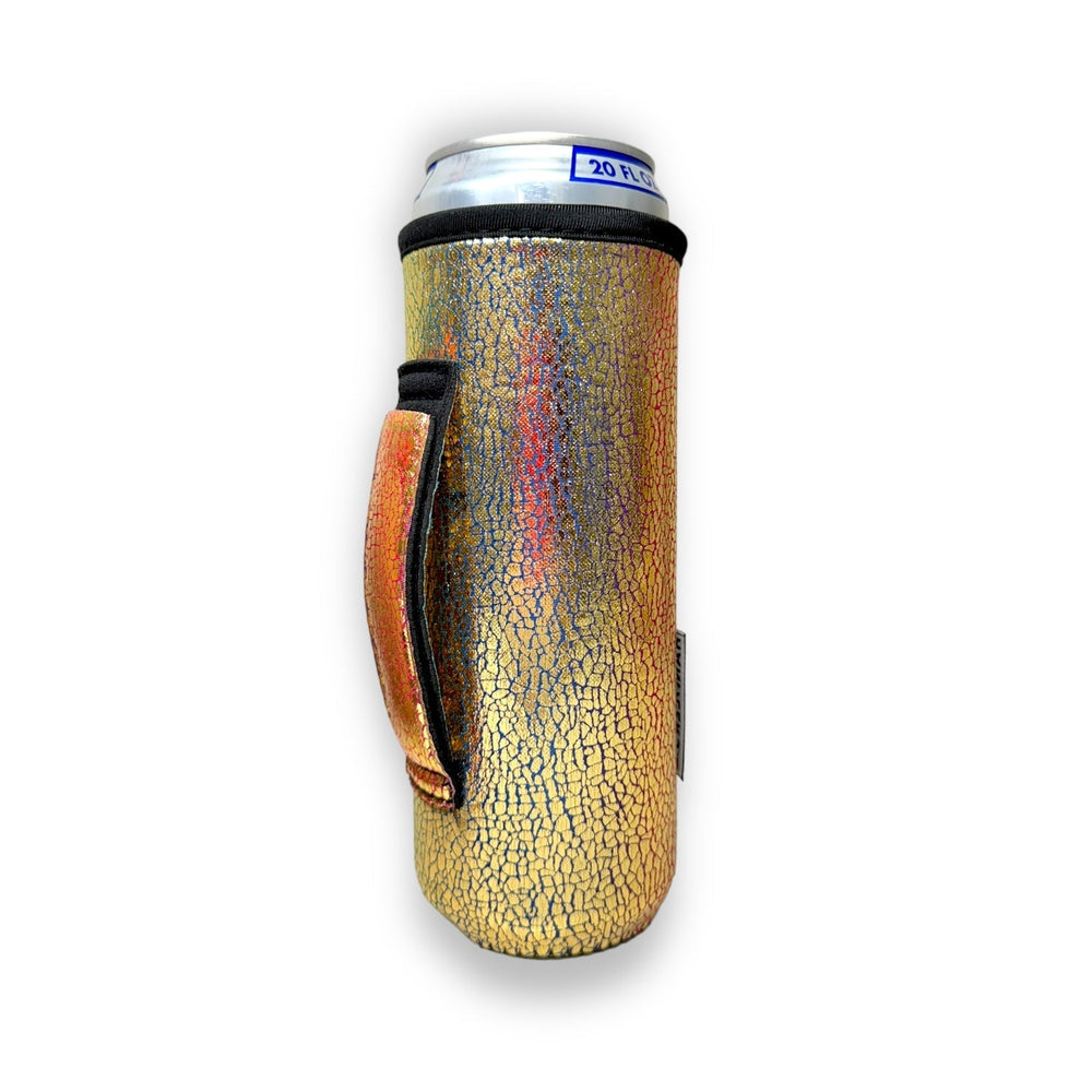 Glimmering Gold 16-24oz Soda & Water Bottle / Tallboy Can Handler™ - Drink Handlers