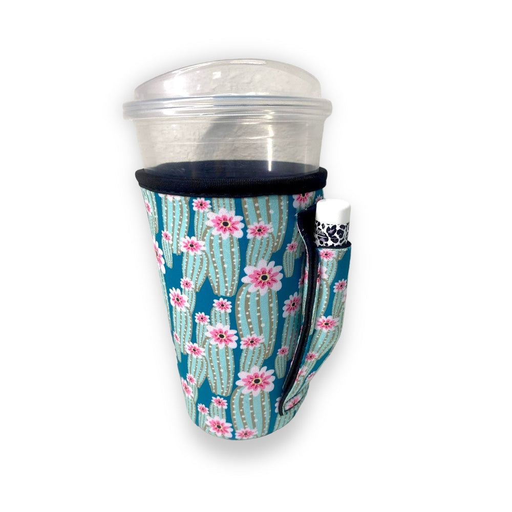 Green Cactus 16oz PINT Glass / Medium Fountain Drinks and Hot Coffee Handlers™ - Drink Handlers