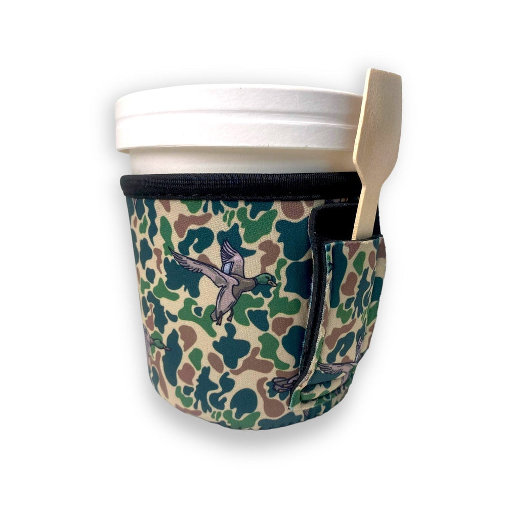 Green Duck Camo Pint Size Ice Cream Handler™ - Drink Handlers