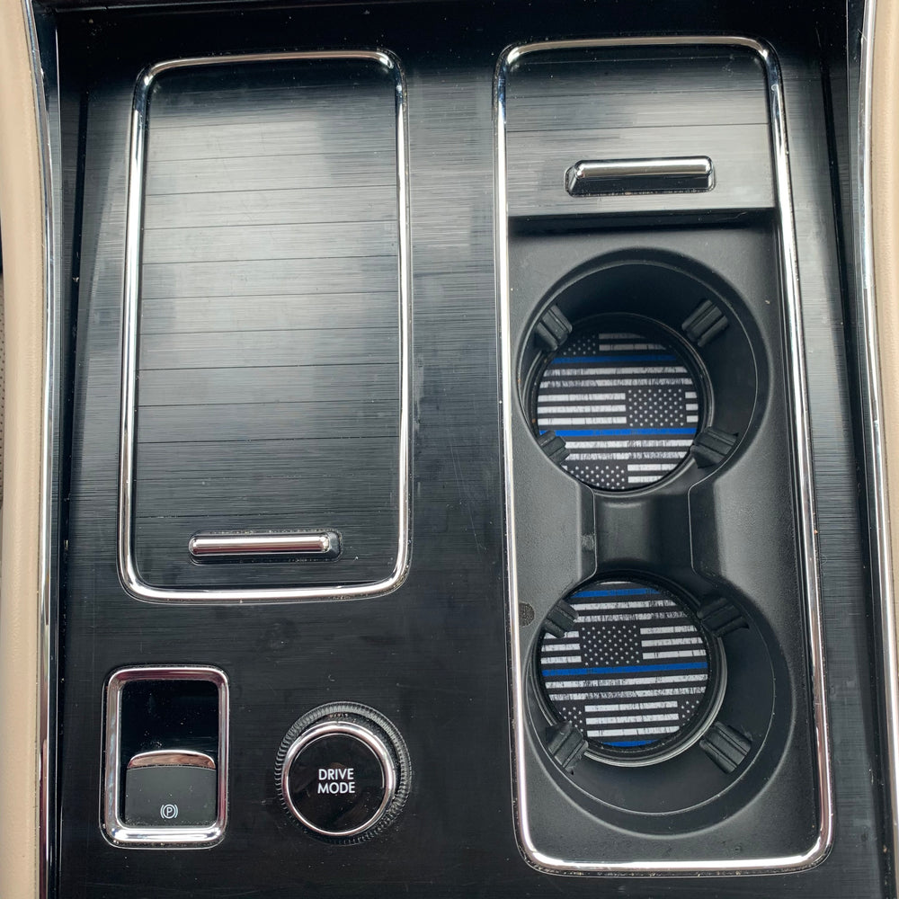 Back The Blue Neoprene Car Coasters