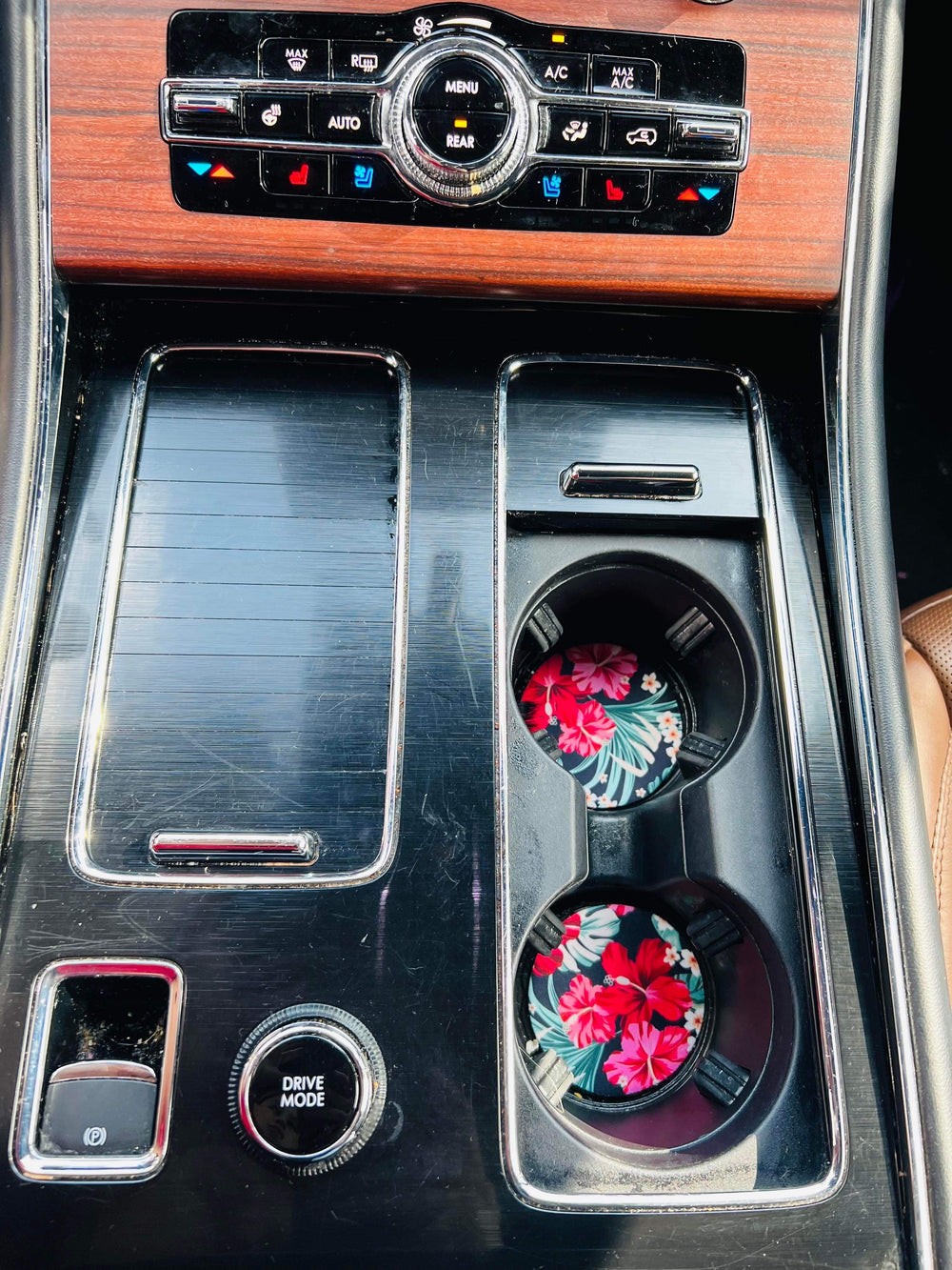 Hibiscus Neoprene Car Coasters