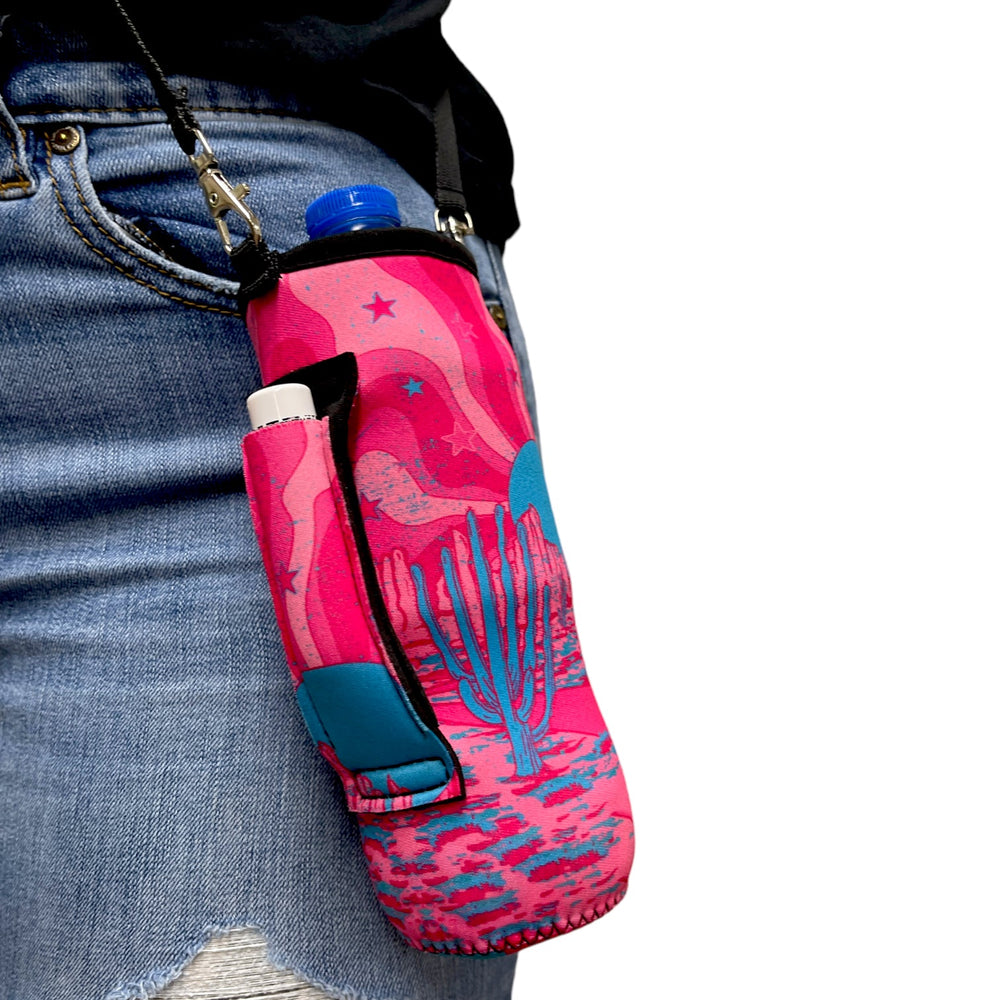 16oz Water Bottle Handler  W/ Carrying Strap