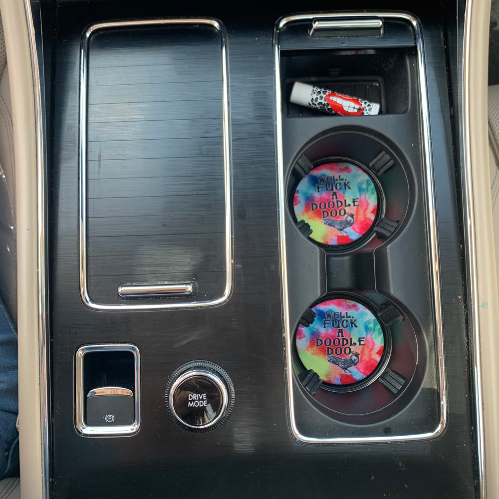 F*** A Doodle Doo Neoprene Car Coasters