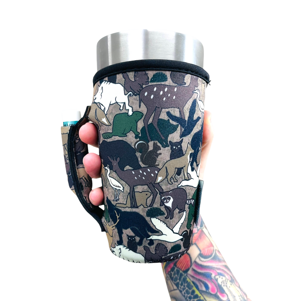 Animal Camo 20oz Large Coffee / Tea / Tumbler Handler™