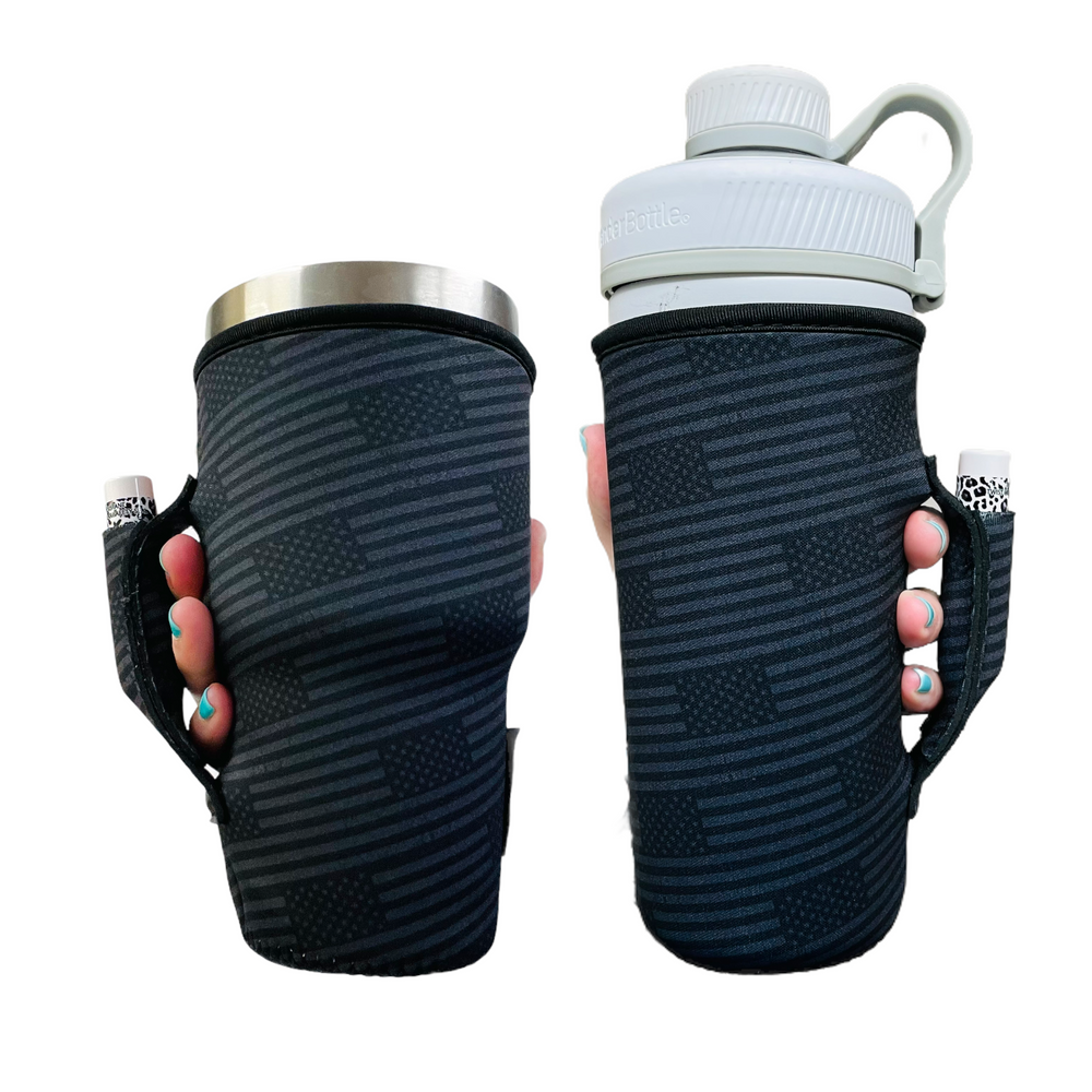 Blacked Out USA Flag 30-40oz Tumbler Handler™