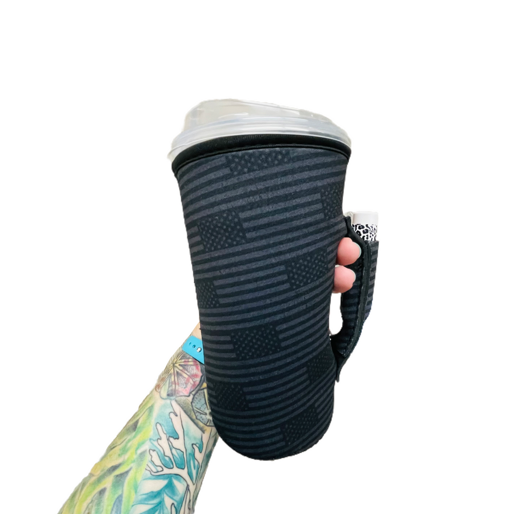 Blacked Out USA Flag 30-40oz Tumbler Handler™