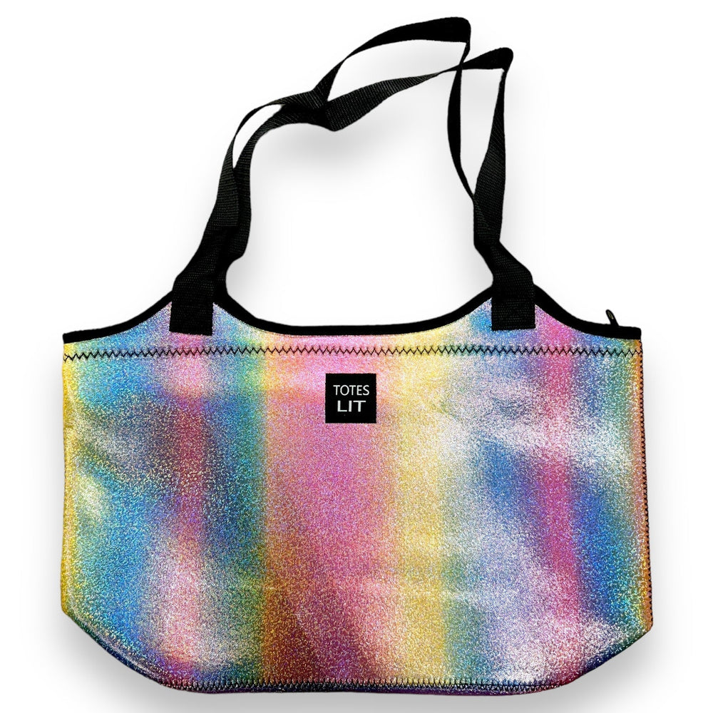 Iridescent Rainbow Neoprene Tote - Drink Handlers