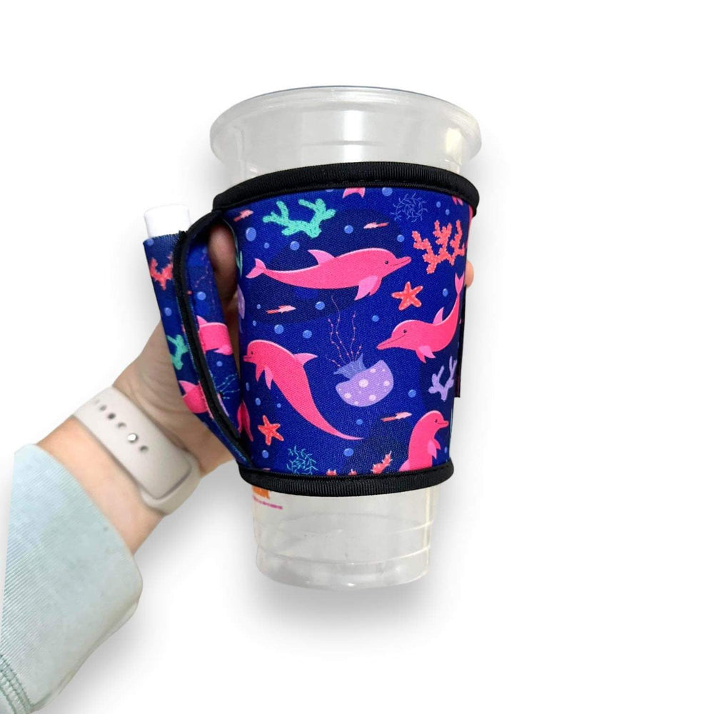 Pink Dolphins Small / Medium Bottomless Handler™ - Drink Handlers