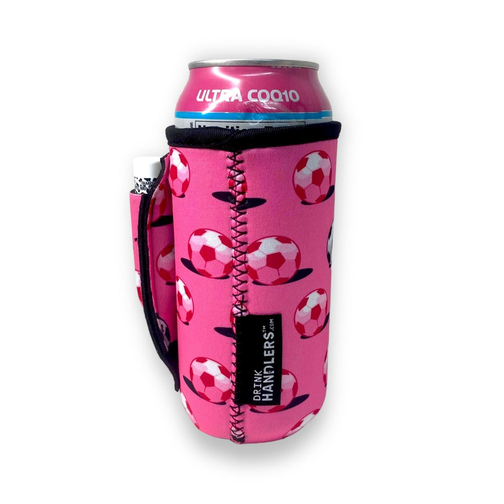 Pink Soccer 16oz Can Handler™ - Drink Handlers