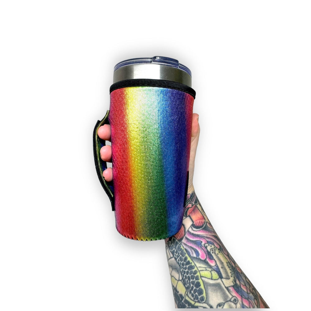Radiant Rainbow 20oz Large Coffee / Tea / Tumbler Handler™ - Drink Handlers
