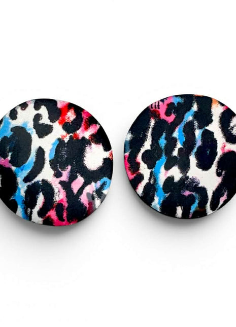 Watercolor Leopard Neoprene Car Coasters