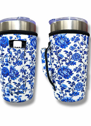 Porcelain Bloom 20oz Large Coffee / Tea / Tumbler Handler™