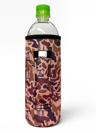 Oilfield Camo 16-24oz Soda & Water Bottle / Tallboy Can Handler™
