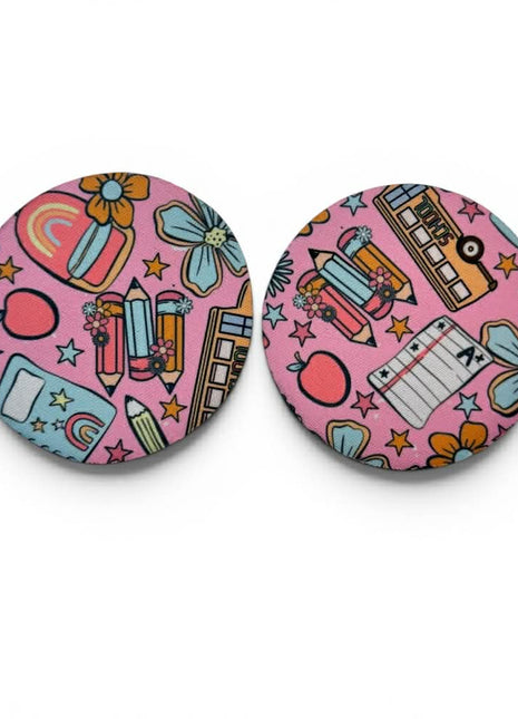 Teacher Back To School Neoprene Car Coasters