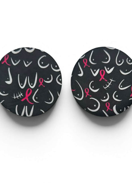 Pink Ribbon Neoprene Car Coasters
