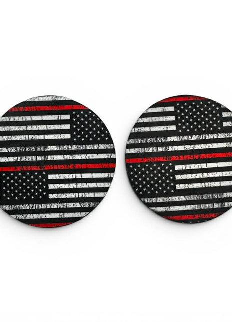 Red Line Neoprene Car Coasters