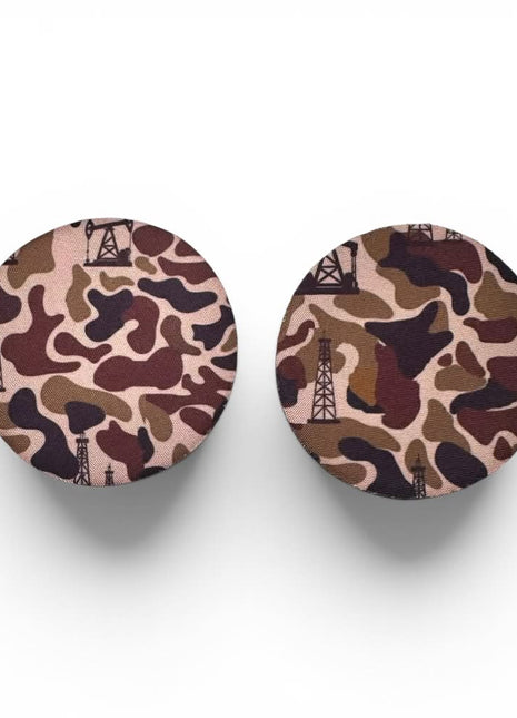Oilfield Camo Neoprene Car Coasters