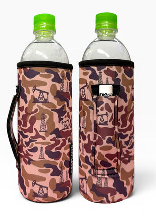 Oilfield Camo 16-24oz Soda & Water Bottle / Tallboy Can Handler™
