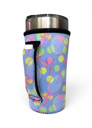 Preppy Tennis 20oz Large Coffee / Tea / Tumbler Handler™