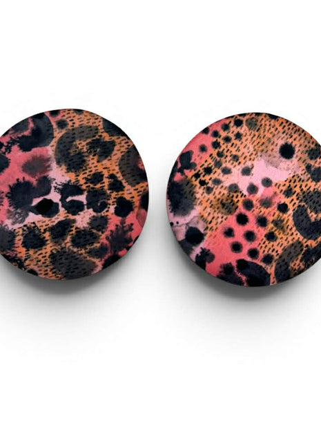 Blushing Leopard Neoprene Car Coasters