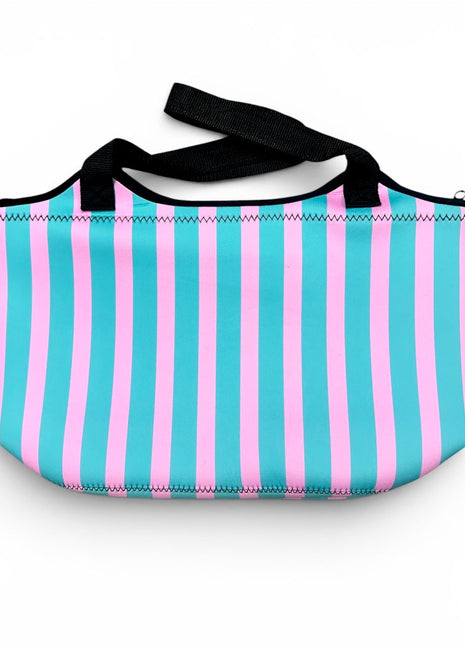 Cotton Candy Stripes Neoprene Beach Tote