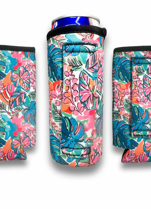 3-Pack No-Pocket 12oz Slim Can Handler™ Beach Babe